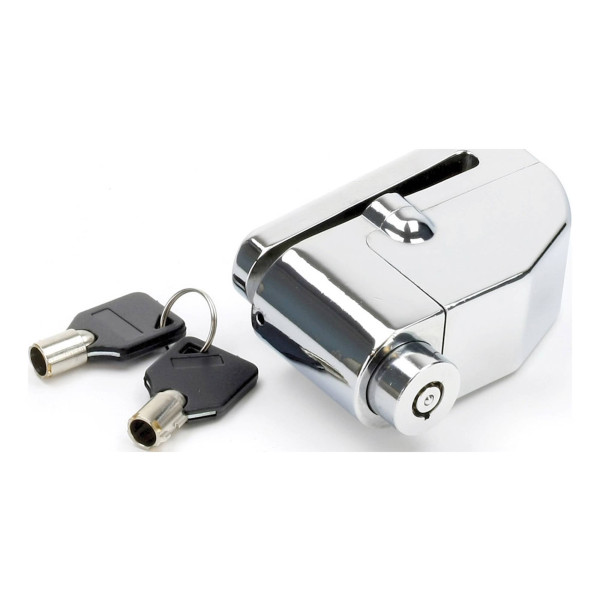 Mammoth Security Mammoth security chrome alarmed disc lock with 6mm pin